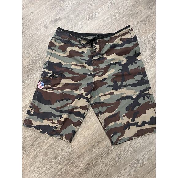 Mens Oneill Hyperfreak Camo Swim Surf Boardshort Sz 32 - Picture 1 of 6